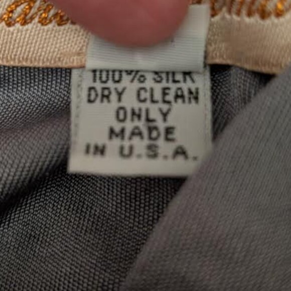 Mara Hoffman Silk Maxi Dress Strapless Sea Shell Tan & Gray Double Slit #1296 - Picture 9 of 9